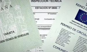 Documentación de moto: Tarjeta de inspección técnica, permiso de circulación y otros documentos oficiales.