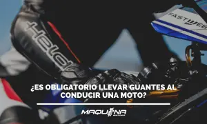 Motociclista con guantes negros, listo para rodar. ¿Es obligatorio llevar guantes en moto? La seguridad es lo primero.
