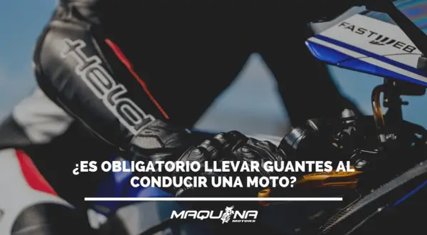 Motociclista con guantes negros, listo para rodar. ¿Es obligatorio llevar guantes en moto? La seguridad es lo primero.