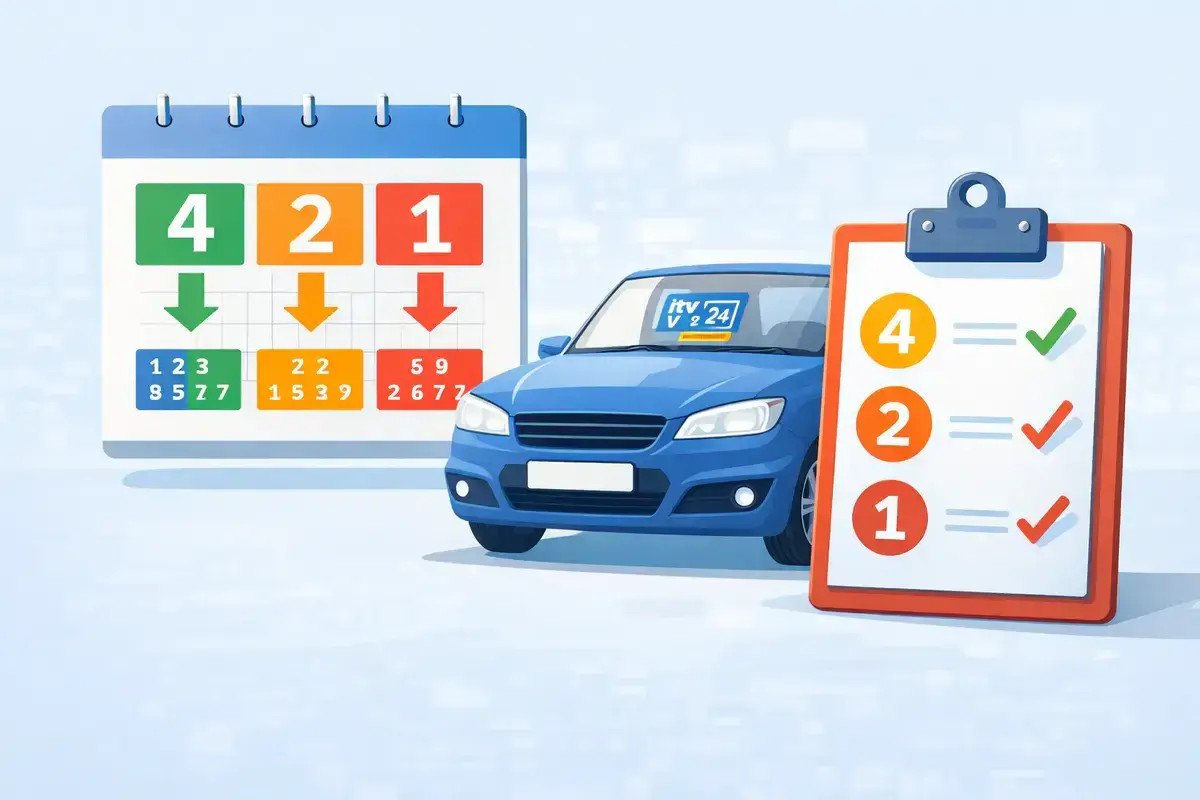 Calendario y lista de verificación para saber cuándo caduca la ITV de tu coche.