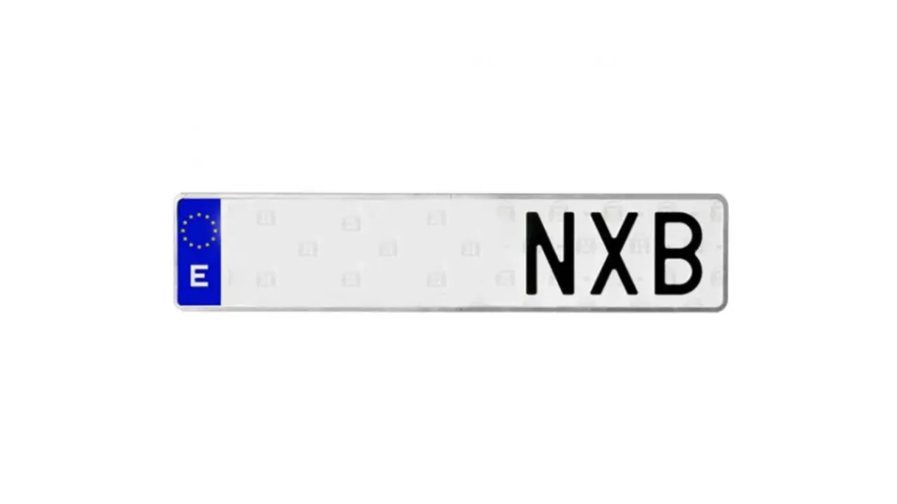 Matrícula española NXB. ¿Qué año es? La letra G en la matrícula indica el año de matriculación.