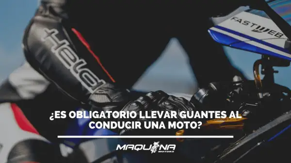 Motociclista con guantes negros, listo para rodar. ¿Es obligatorio llevar guantes en moto? La seguridad es lo primero.